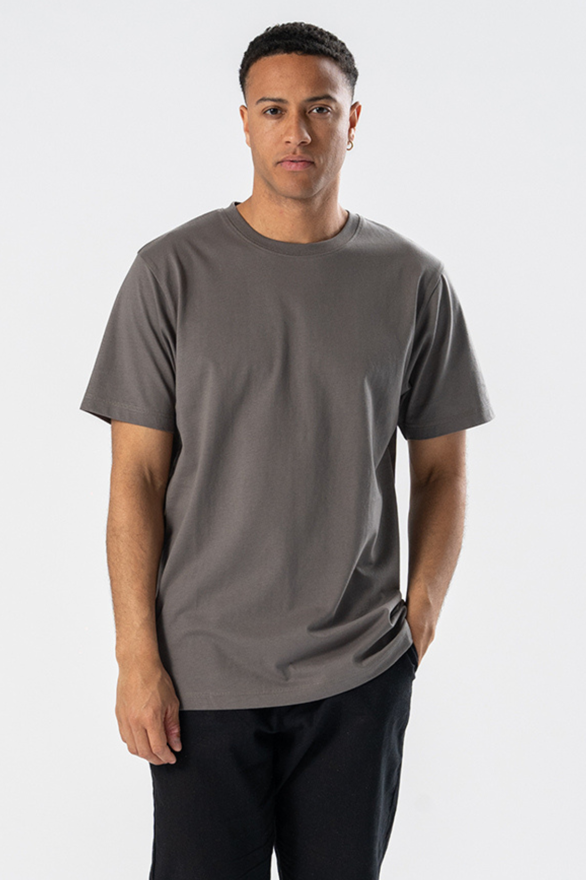 Enhance Your Style: Dark Gray Boxfit T-shirt for Men