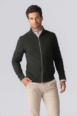 Pullover Zip Cardigan - Army