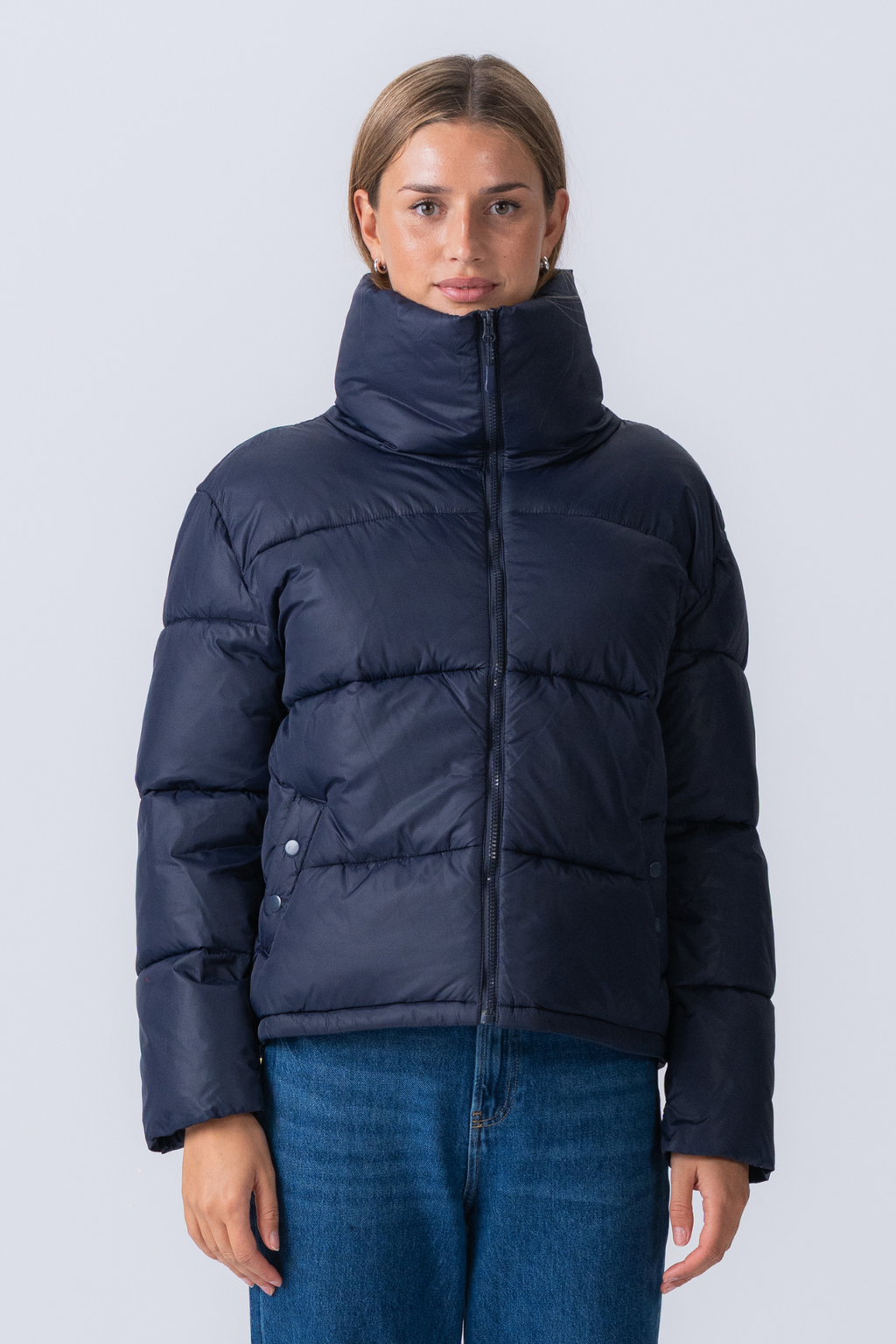 Short Puffer Jacket - Navy