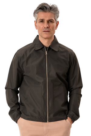 Kratka jakna s patentnim zatvaračem - tamno zelena