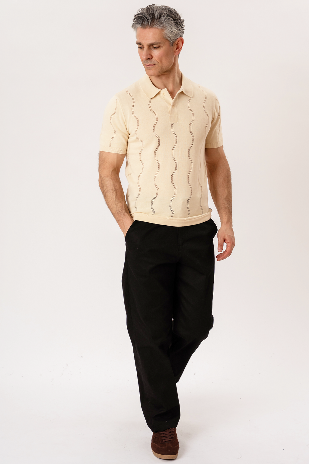 Duran Knit Polo - Piesková
