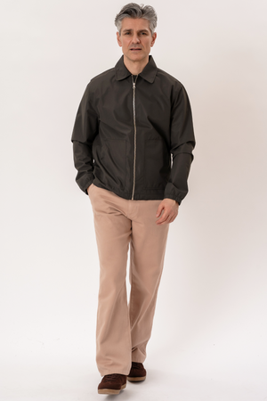 Kratka jakna s patentnim zatvaračem - tamno zelena