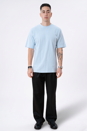 Ťažký Oversized Tričko - prášková modrá