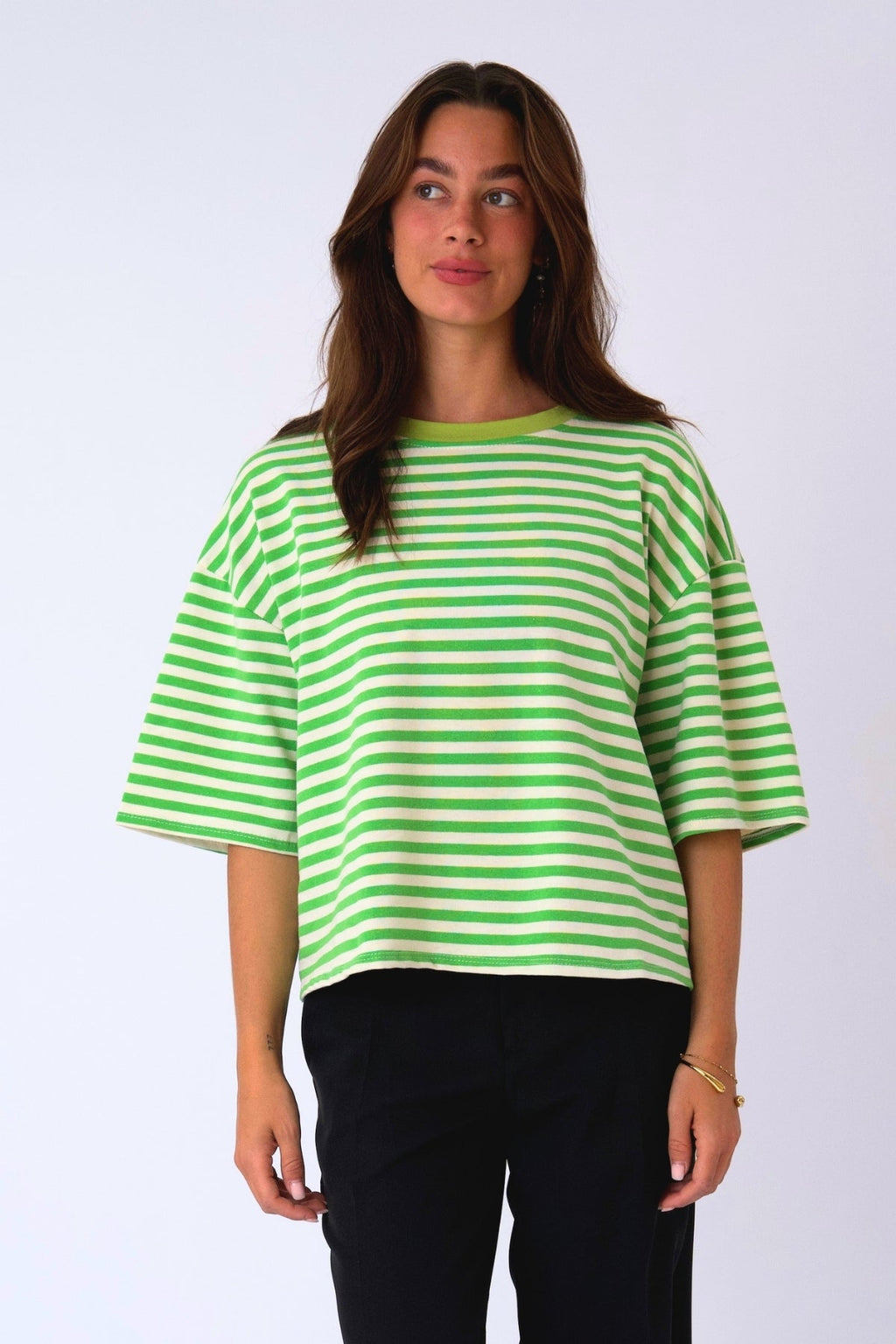 Zoe T-Shirt - Green/White