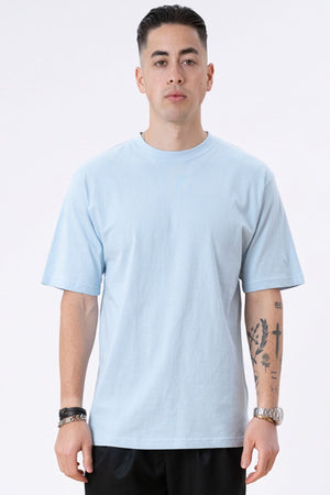 Ťažký Oversized Tričko - prášková modrá
