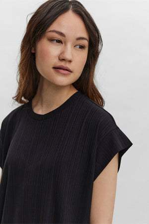 Phoenixy Cap Ruckve Calf Dress - Black