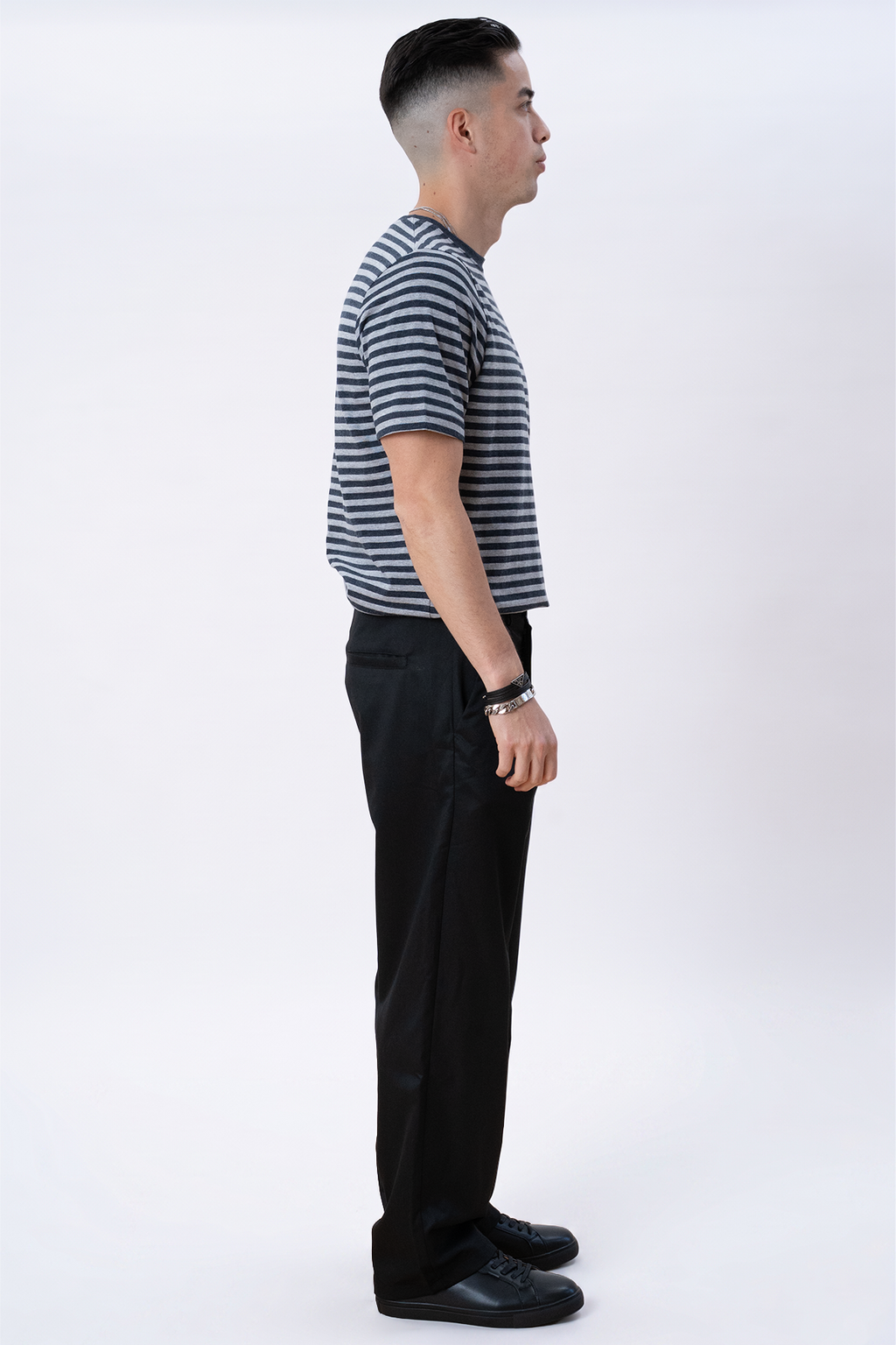 Nørregade Stripe - Mottled Black-Gray