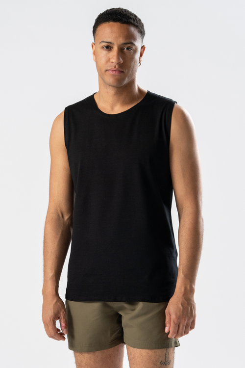 Tee sleeveless - dubh