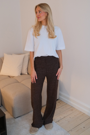 Ivy Knit Pants - Hnedá