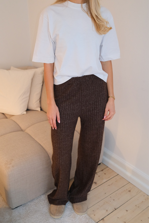 Ivy Knit Pants - Hnedá