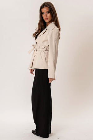 Sia Short Trenchcoat - Off White