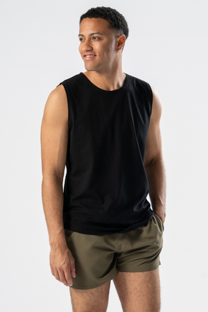 Sleeveless Tee - Black