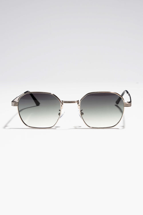 Damian Sunglasses - Silver/Green