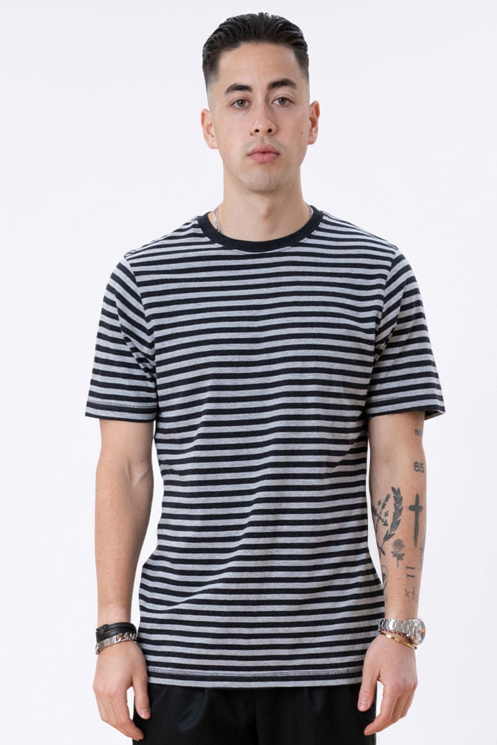 Nørregade Stripe - Mottled Black-Gray