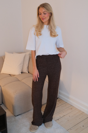 Ivy Knit Pants - Hnedá