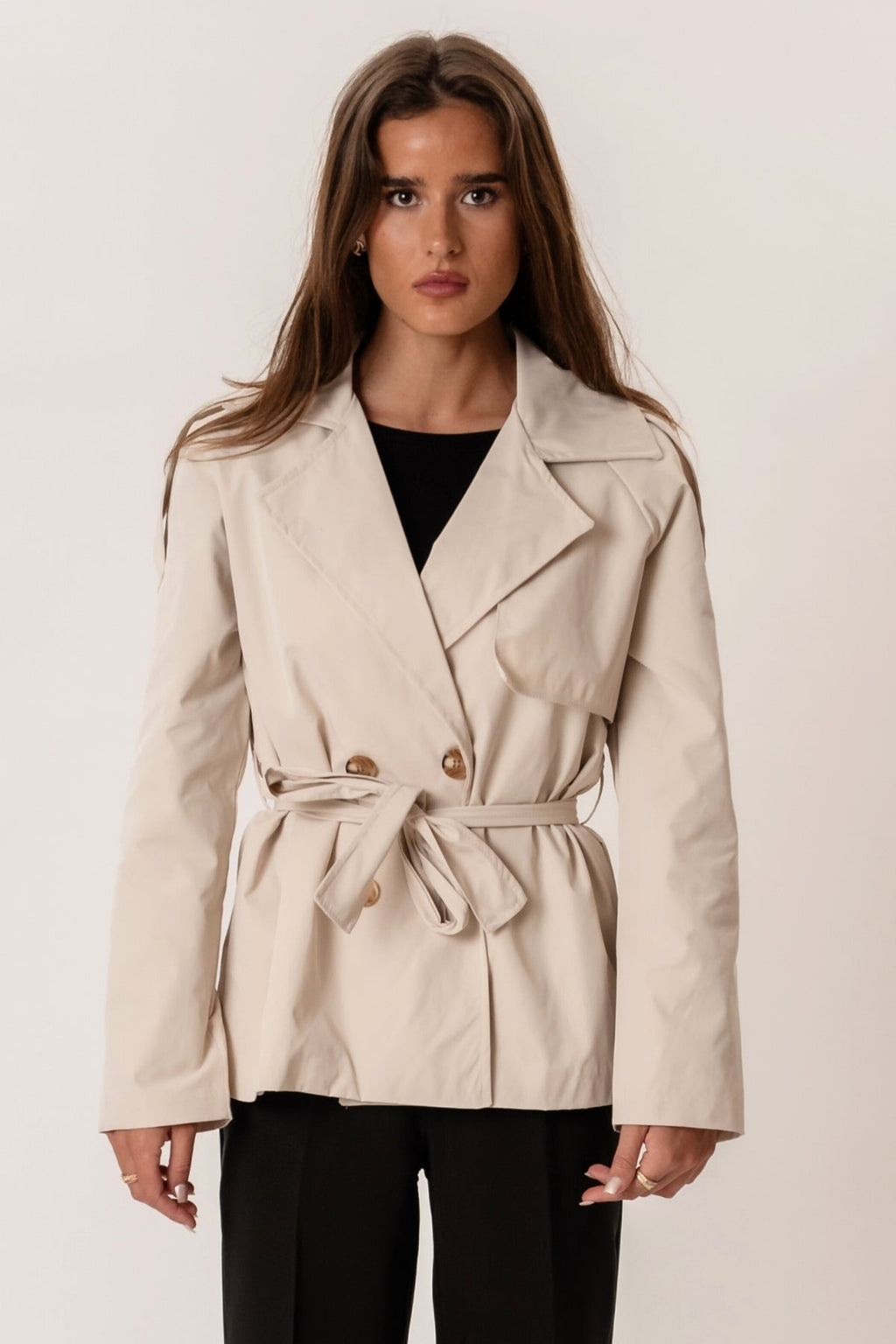 Sia Short Trenchcoat - Off White