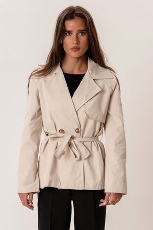 Sia Short Trenchcoat - Off White