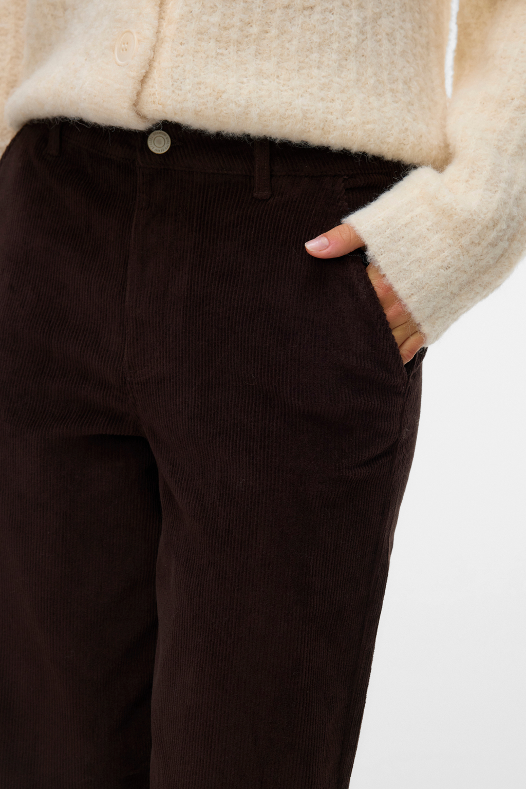 Margot Wide Corduroy Pants - Chocolate Torte