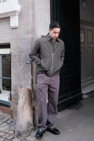 Kratka jakna s patentnim zatvaračem - tamno zelena