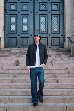 Kratka jakna s patentnim zatvaračem - tamnoplava