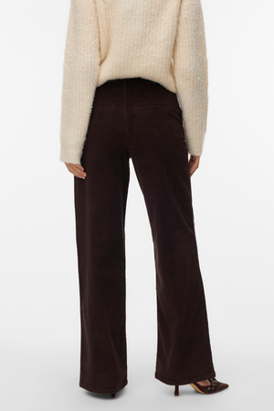 Margot Wide Corduroy Pants - Chocolate Torte