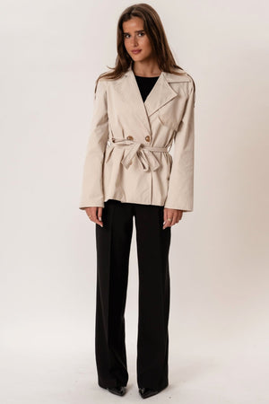 Sia Short Trenchcoat - Off White