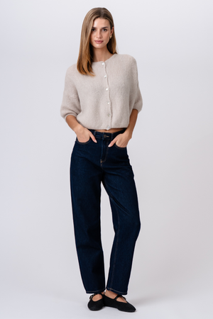 Mary Short Sleeved Knit - Beige