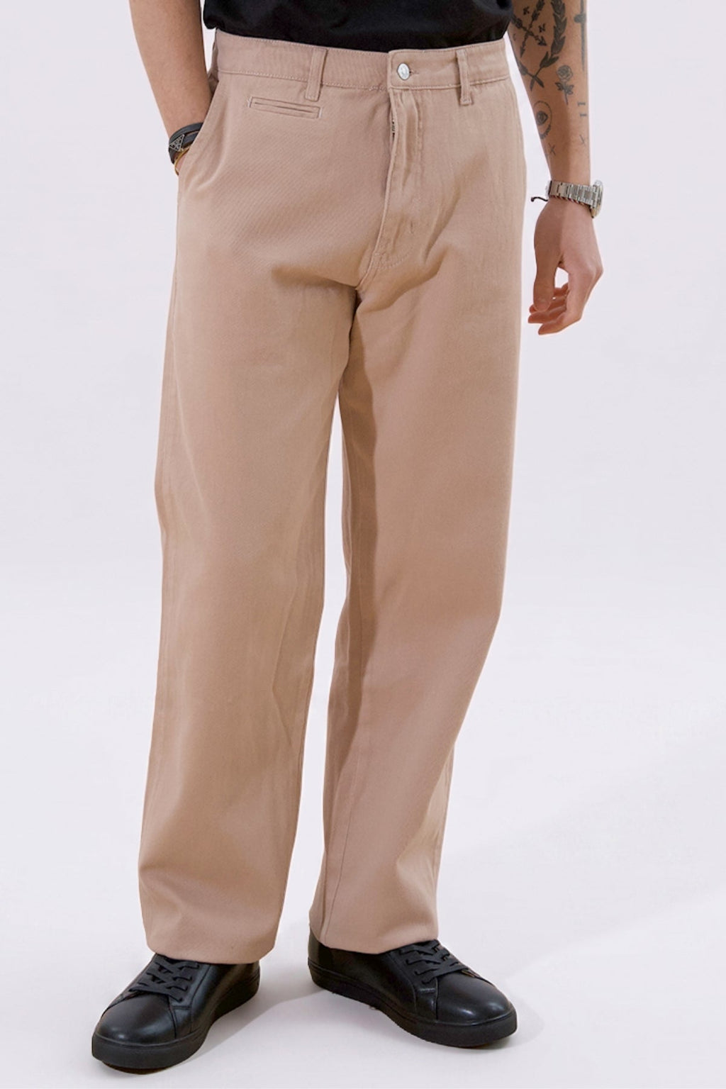 Straight Cotton Chino - Beige