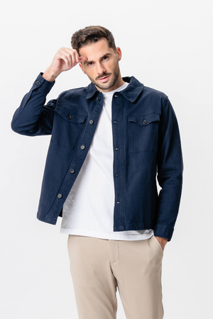 Twill Overshirt - Navy