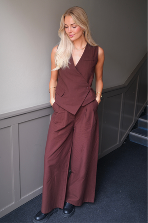 Melissa široký Pants Hnedý