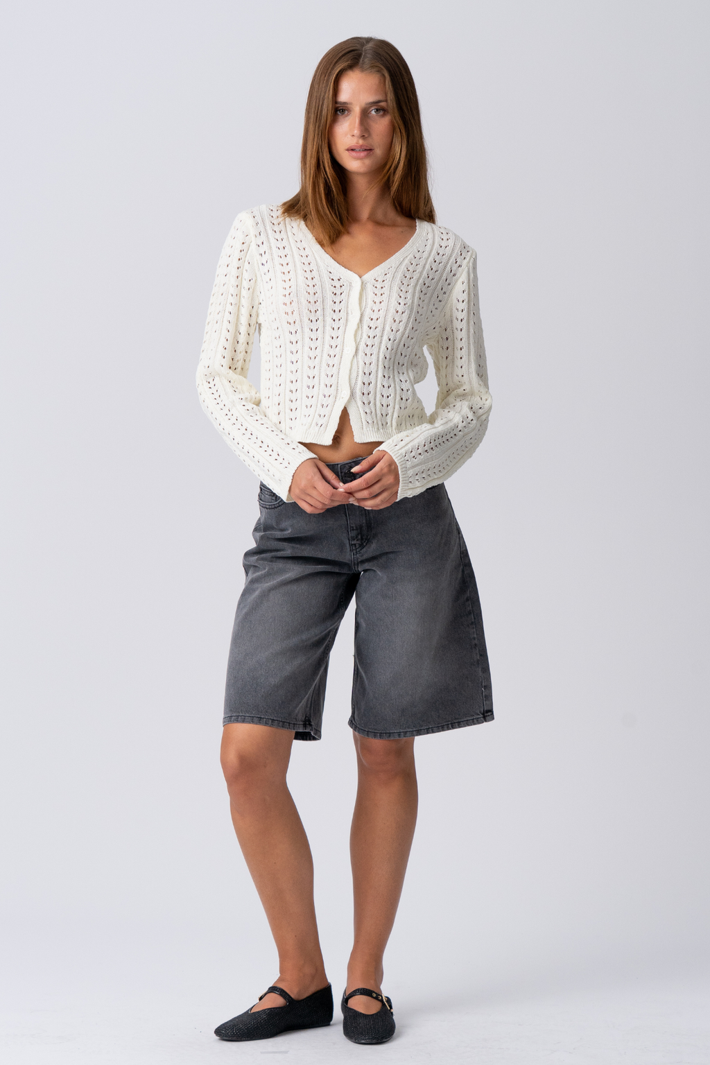 Denim Jorts - Black Denim