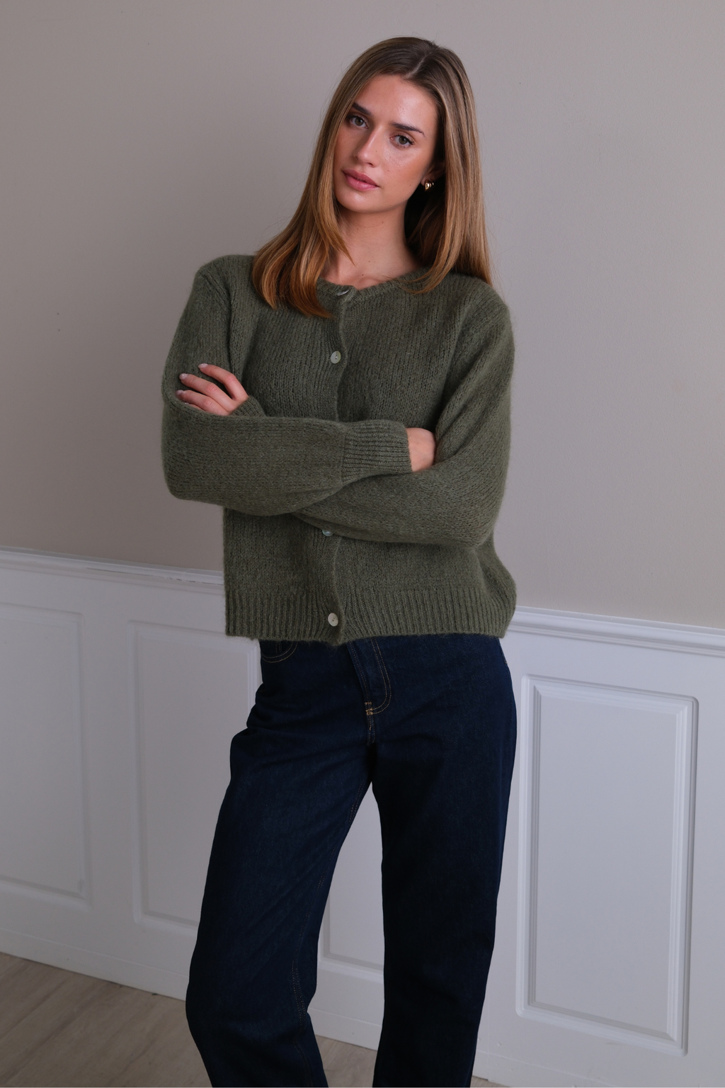 Anna Cardigan - Tmavo zelená