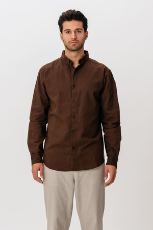 Linen Shirt - Coffee