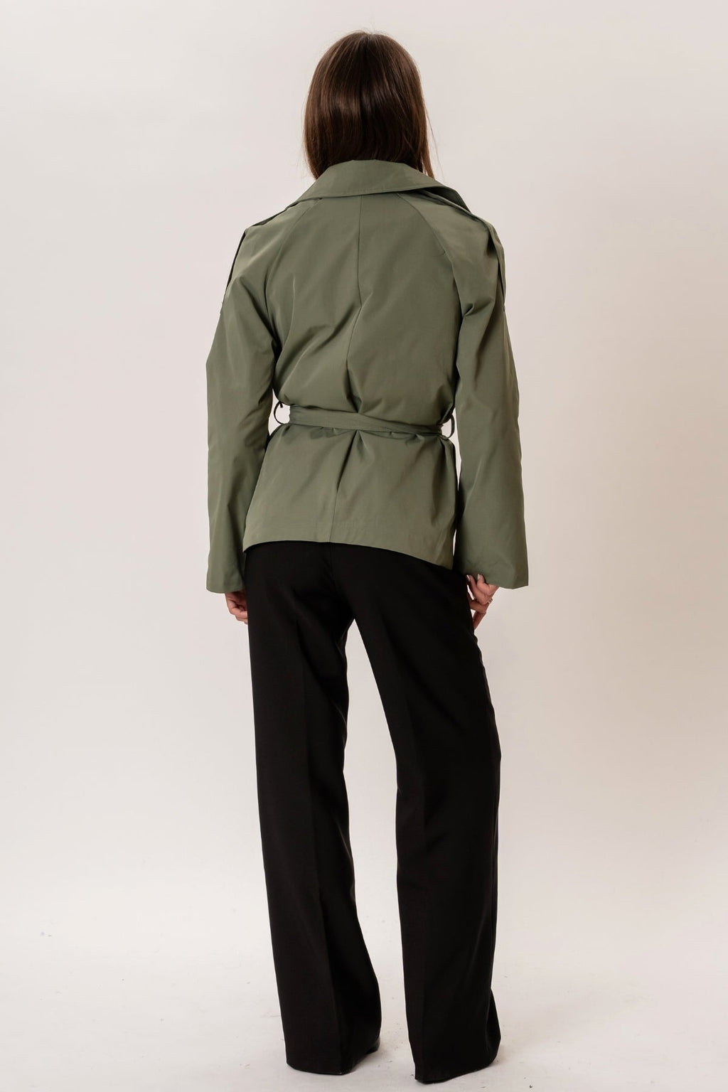 Sia Short Trenchcoat - Khaki