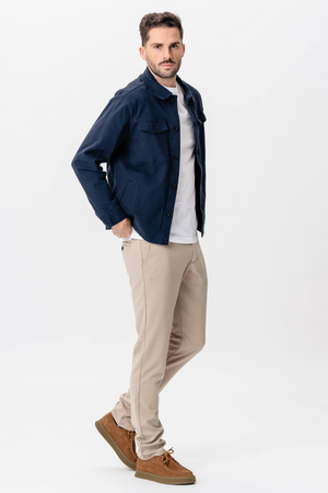 Twill Overshirt - Navy