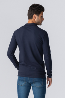 Muscle Léine polo muinchille fada - Navy