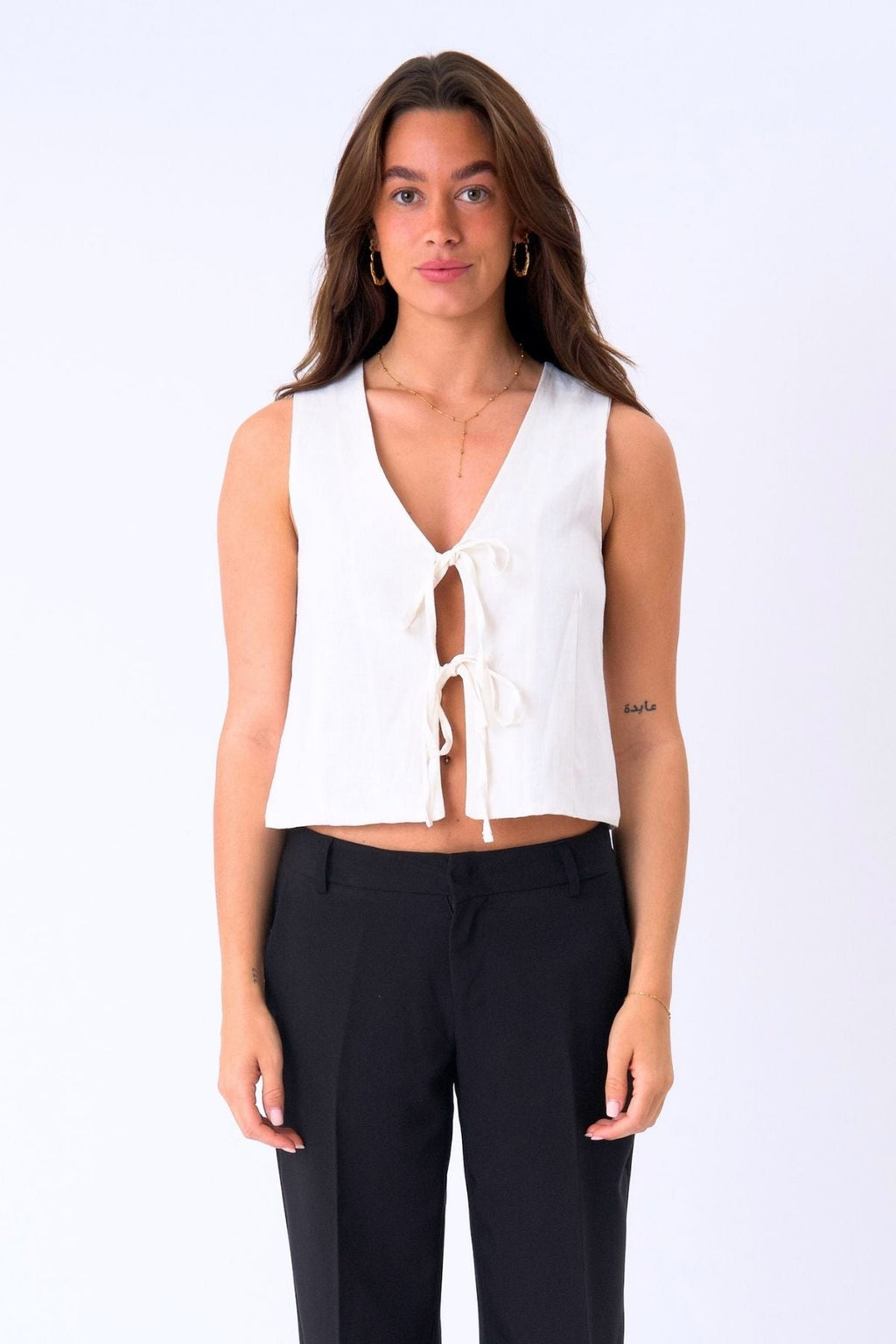 Linen Vest - Off White