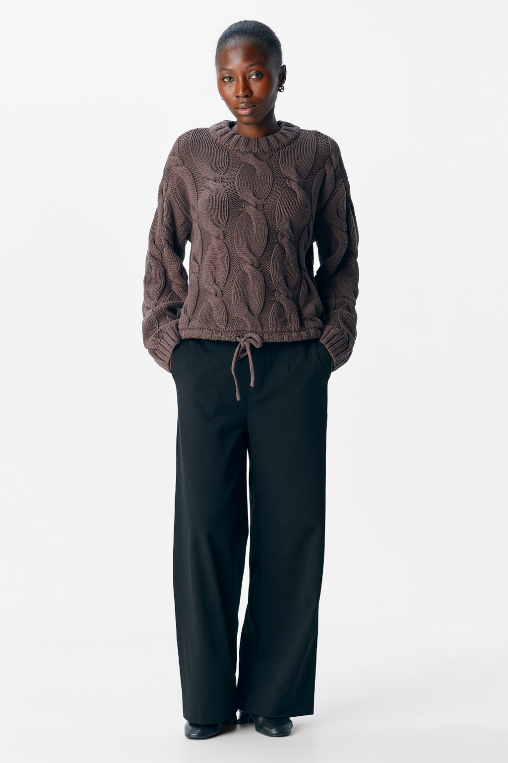 Pullover Cniotála Bá - Séala donn