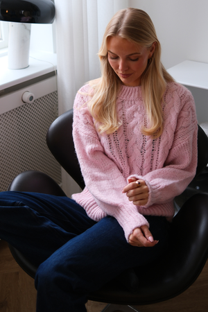 Emma Cable Knit - Candy pink