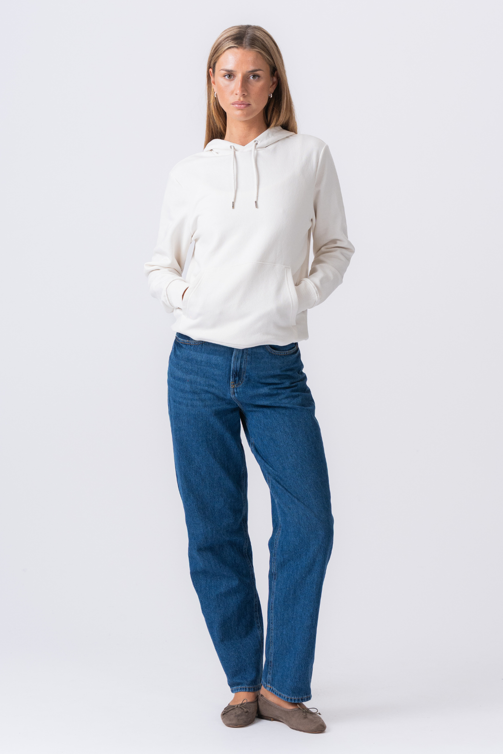 Hoodie Sweatshirt - Beige