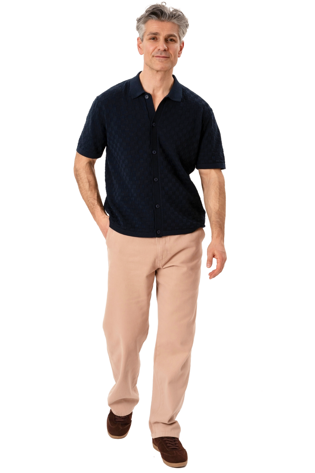 Darin Knit Polo - Navy