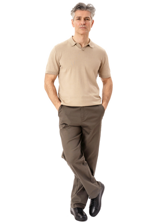 Nathan Knit Polo - Sand