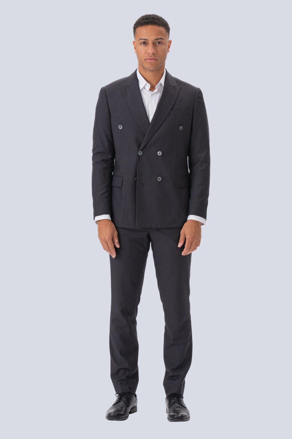 Premium Culaith dúbailte-breasted (dubh)