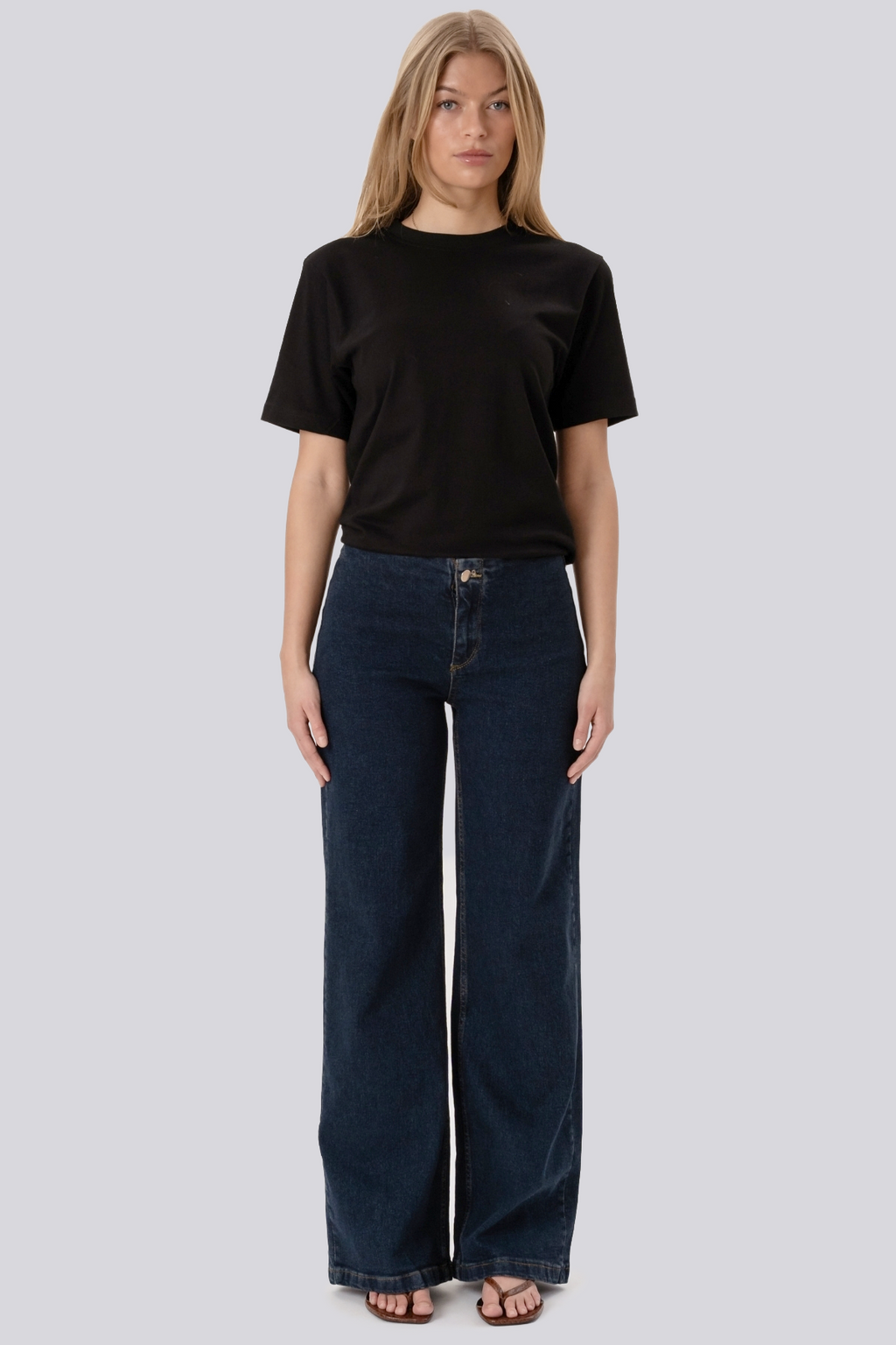 Miley Wide Jeans – tmavomodré