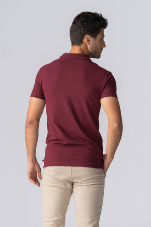 Muscle Polo Shirt - Burgundy