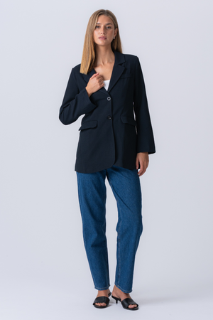 Claire Oversized Blazer - mornarica