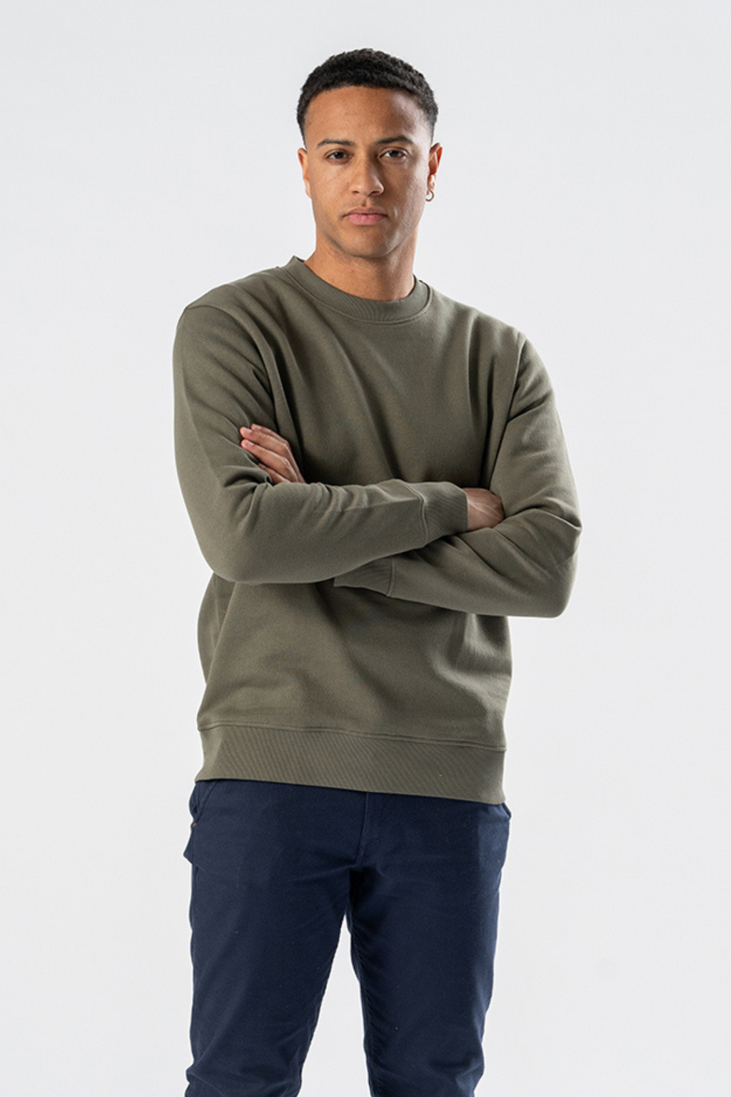 Mikina Crewneck - Army Green