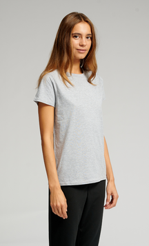 Basic T -léine - Oxford Gray