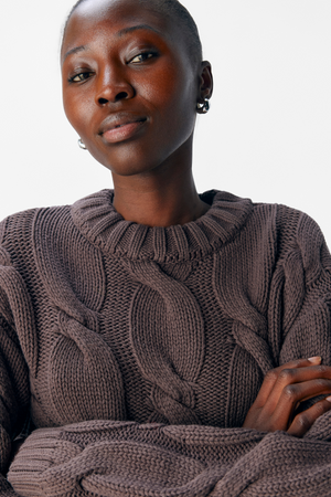 Pullover Cniotála Bá - Séala donn