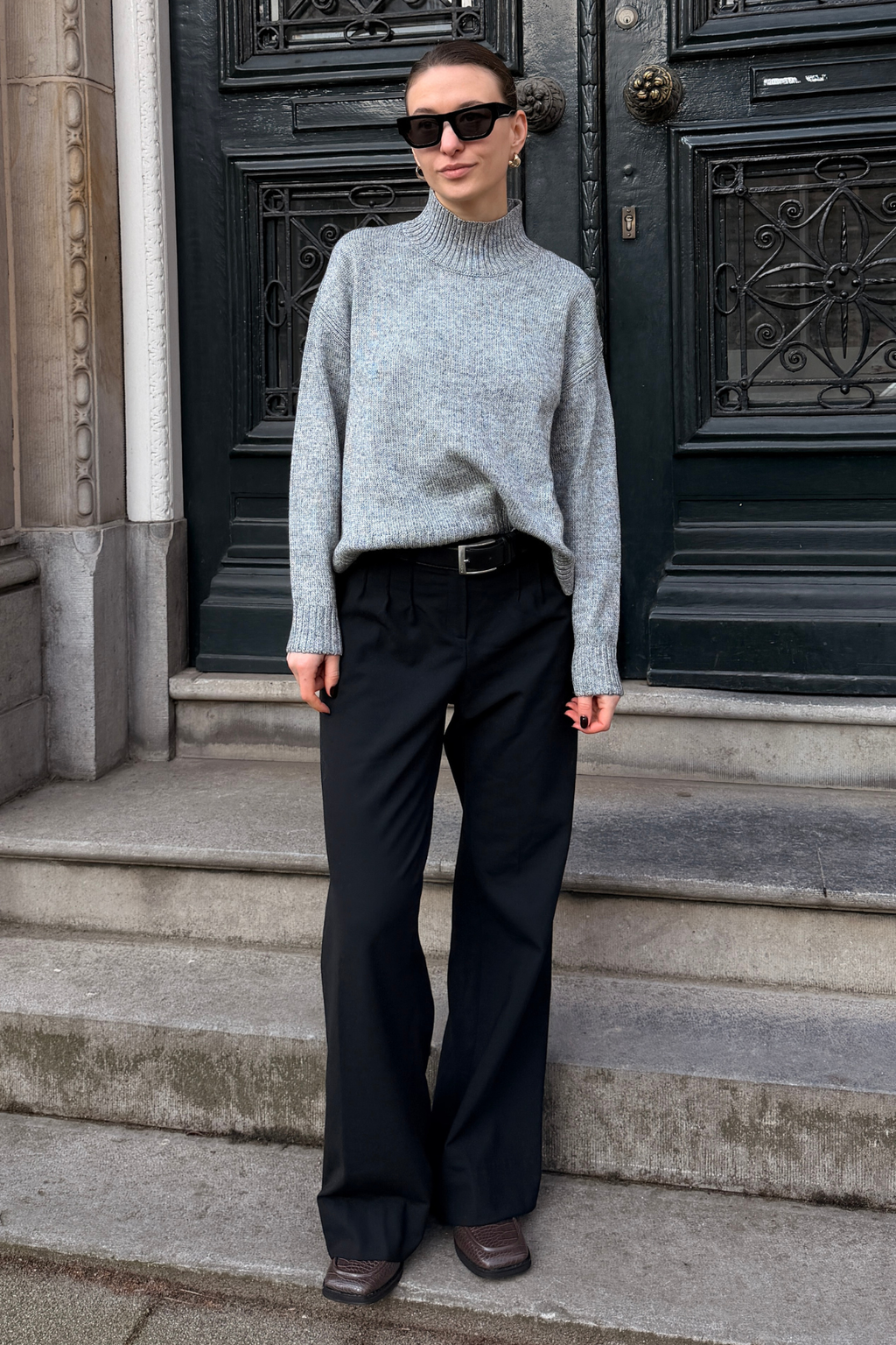 Emma Knit - Light Grey Melange